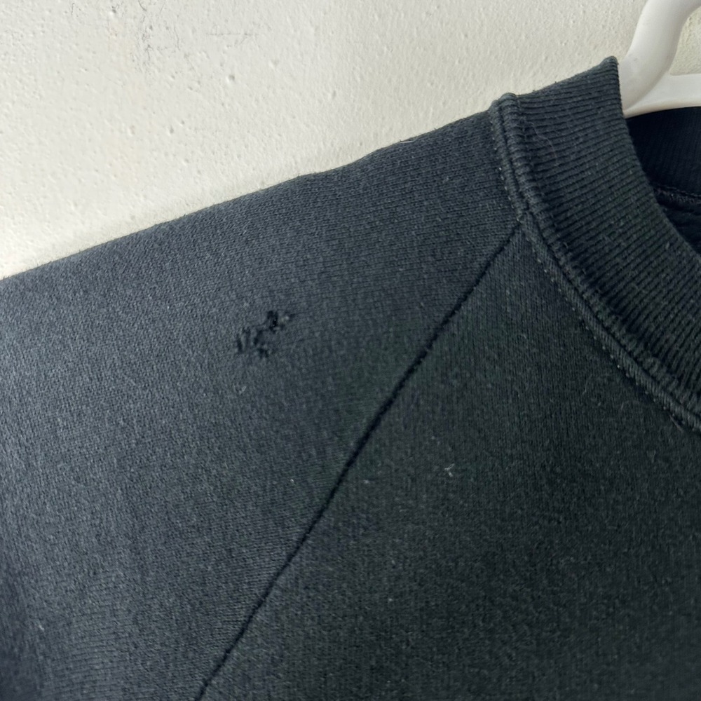 Vintage Cocker Spaniel Dog Sweatshirt Women Large Black White Graphic Distressed - Picture 6 of 10